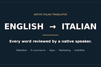 translate your english content into natural, native italian