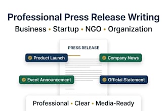 write press releases announcements and PR content