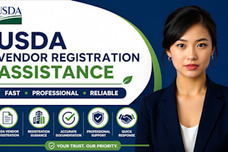 help with usda vendor registration and sam registration services