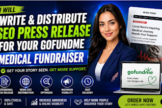 promote your gofundme medical fundraiser using SEO press release distribution