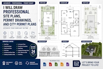 draw professional site plans, permit drawings, and city permit plans