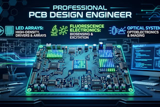 design custom pcb for led array fluorescence and optical systems