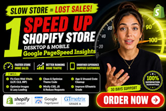 speed up shopify store, fix core web vitals and improve page speed