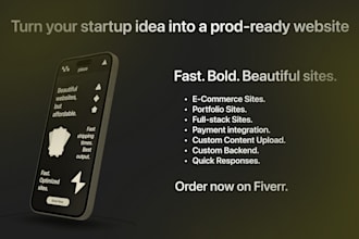 turn your startup idea into a prod ready website