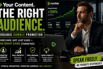 organically promote your rumble channel for real growth