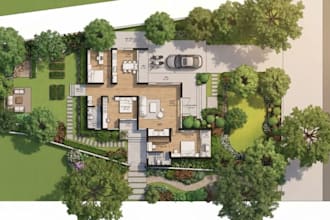 draw professional 2d landscape site plan planting plan for cad permit and hoa