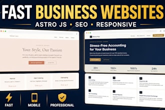 build a fast astro js website for your business