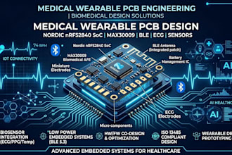 design medical wearable pcb using nrf52840, max30009 and ble