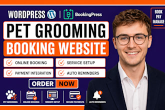 setup wordpress pet grooming booking website with bookingpress