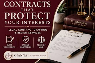 draft and review legal contracts and entertainment agreements