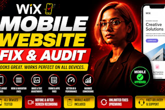 fix your wix mobile website to look great and work perfectly on all devices