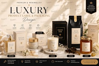 create luxury cosmetic skincare and perfume packaging design