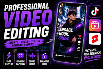 edit engaging tiktok, instagram reels and youtube shorts