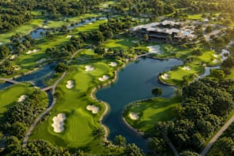 create realistic 3d golf course modeling, design and photorealistic rendering