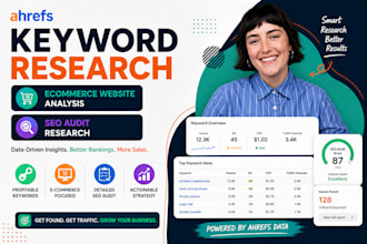do ahrefs keyword research, ecommerce website analysis, seo audit research