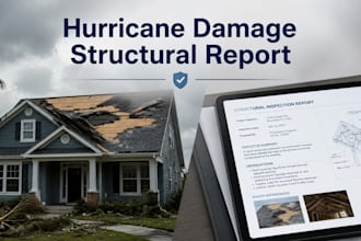 prepare a hurricane damage structural report
