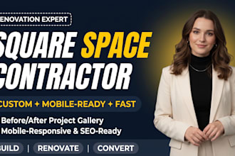 design a squarespace construction website for renovation contractors
