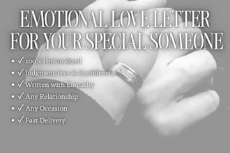 write an emotional love letter for your special someone