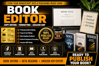 professionally edit, format, and publish your book for amazon KDP, KDP expert