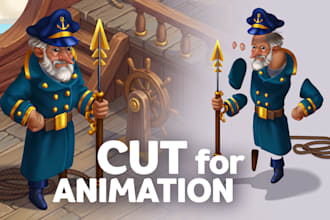 separate and prepare your 2d character layers for spine or live2d animation