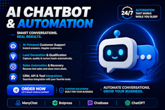 build ai chatbot for whatsapp website and customer support automation