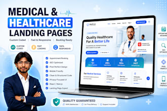 design a medical or clinic landing page with a patient booking system