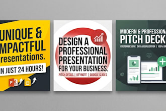 design a premium powerpoint presentation and business pitch deck