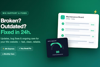 update fix and maintain your wix website fast