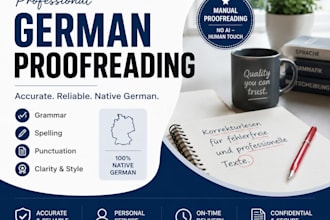 proofread and edit your german text manually