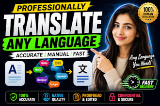 translate any language to english professionally