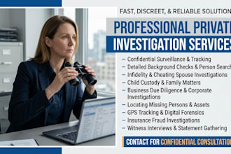 be your licensed private investigator