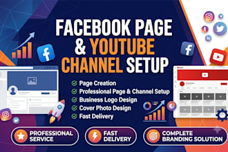 create professional facebook page or youtube channel