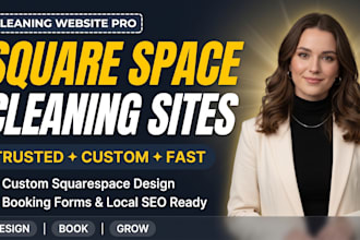 build a squarespace website for cleaning companies