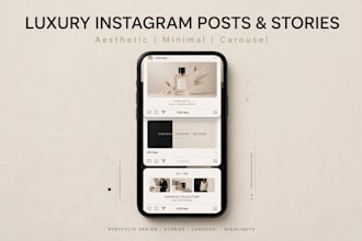 design aesthetic luxury instagram posts and stories