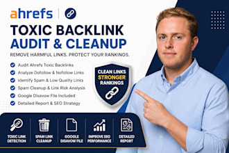 audit ahrefs toxic backlinks, nofollow links, spam cleanup, google disavow files