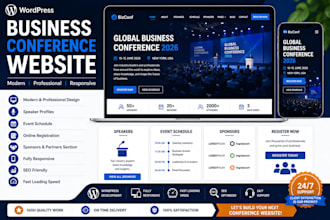 design a modern business conference website with wordpress