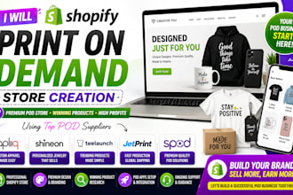 create shopify store print on demand with apliiq shineon teelaunch jetprint spod