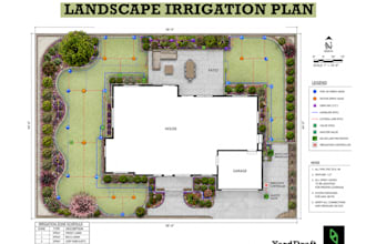 design landscape irrigation plan sprinkler system drip irrigation for hoa permit