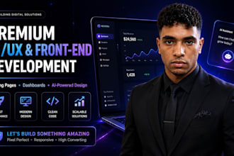 design a premium ai powered saas landing page