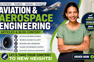 write SEO aviation and aerospace engineering articles and blog content