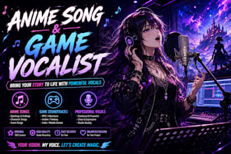 be your japanese songwriter for anime gaming vocals and vocal stems vtuber theme