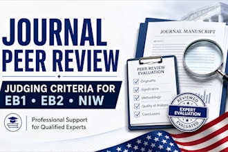 do peer review journal, judging criteria for eb1, eb2, niw petition