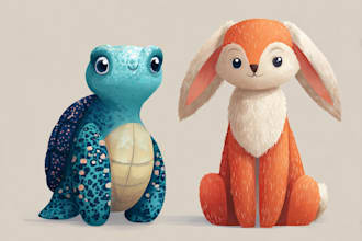 draw cute animal illustrations
