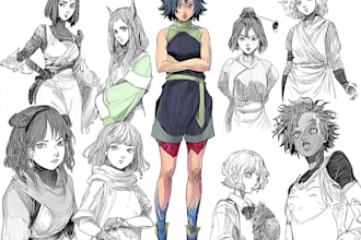 draw a generated character or concept art