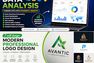do something like logo designing and data analysis