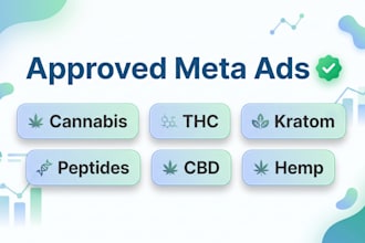 run meta or google cbd ads, cannabis, marijuana, thc, peptides or kratom ads