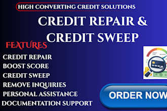 repair credit, sweep remove negative charge off boost score to 750, late payment