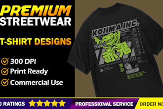design futuristic techwear and vintage bootleg t shirt