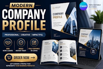 design a modern company profile brochure