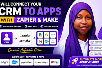 connect your CRM to apps with zapier make automation and integration